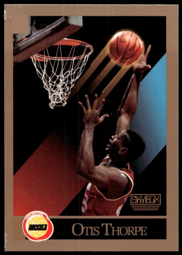 SkyBox 1990-91 Otis Thorpe Basketball Card #112 Front Vintage Design.