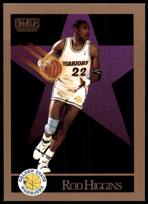 Rod Higgins 1990-91 SkyBox Basketball Card Front, #96, Action Pose