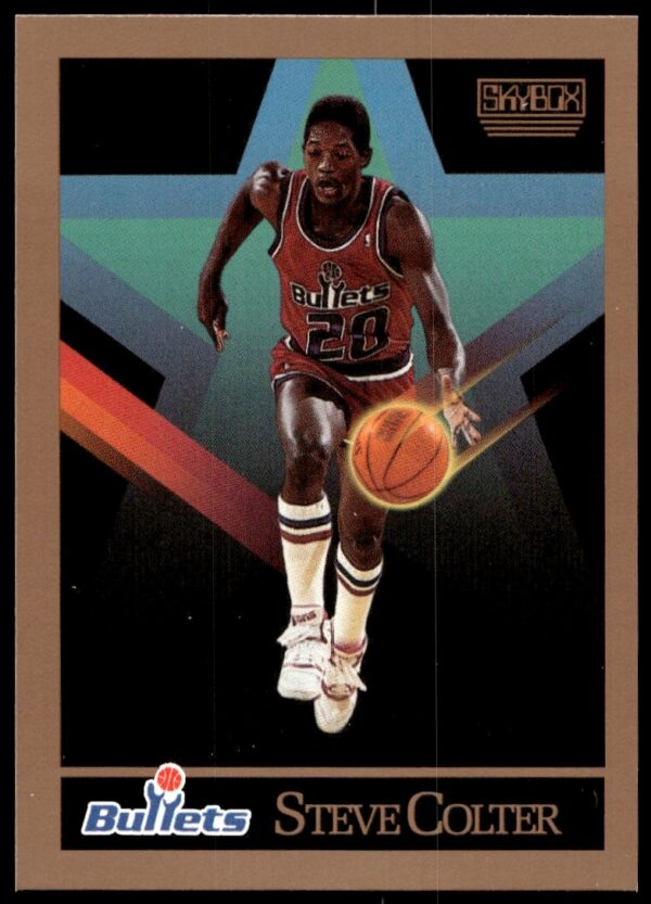Steve Colter 1990-91 SkyBox Basketball Card #286 showcasing NBA action.