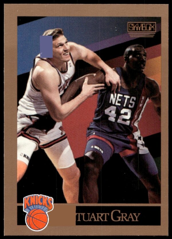 Vintage 1990-91 SkyBox card featuring Stuart Gray #188, classic basketball collectible.