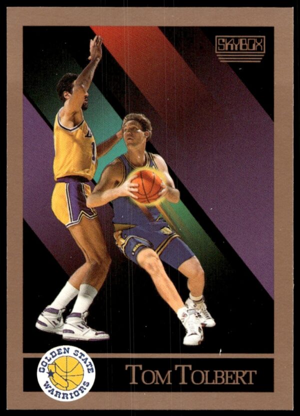 1990-91 SkyBox Tom Tolbert card #103, featuring him in action on the basketball court.