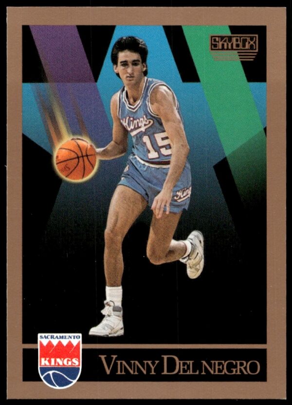 Vinny Del Negro 1990-91 SkyBox Spurs Card #245 Front