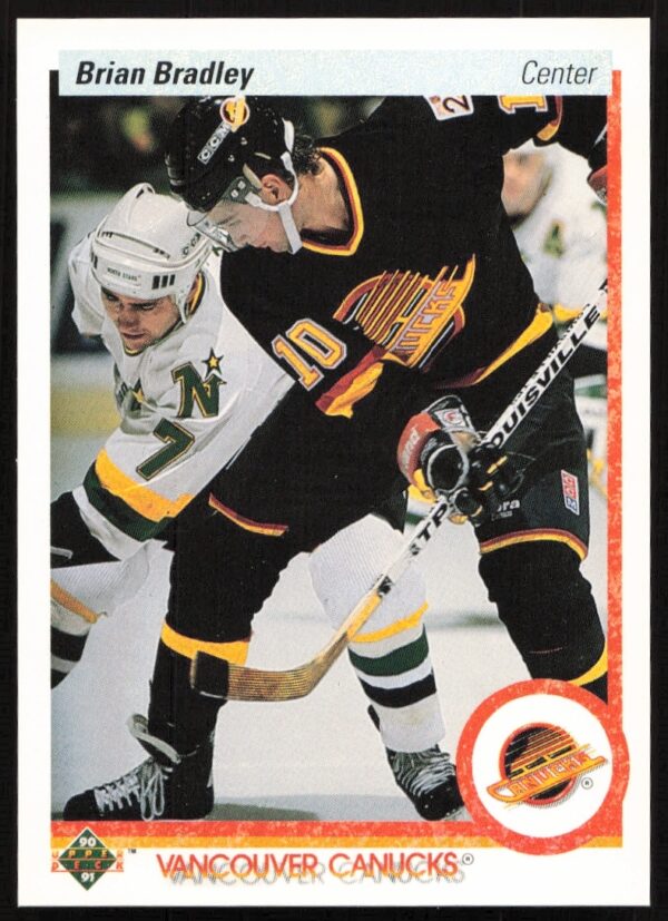 Front of 1990-91 Upper Deck Hockey Card featuring Brian Bradley (#79).