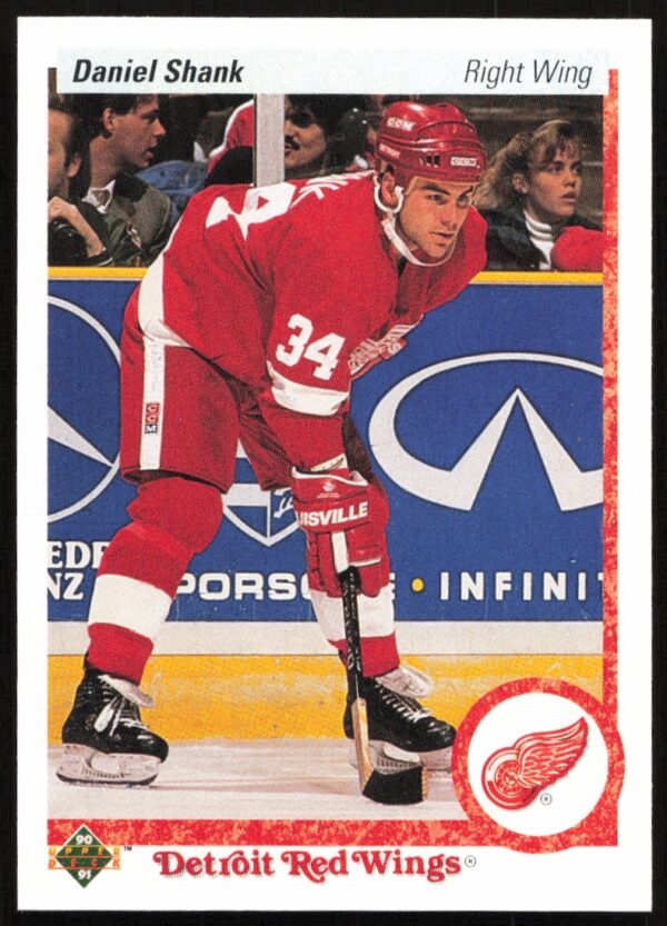 Daniel Shank 1990-91 Upper Deck Hockey Card #99 showcasing dynamic skating skills.