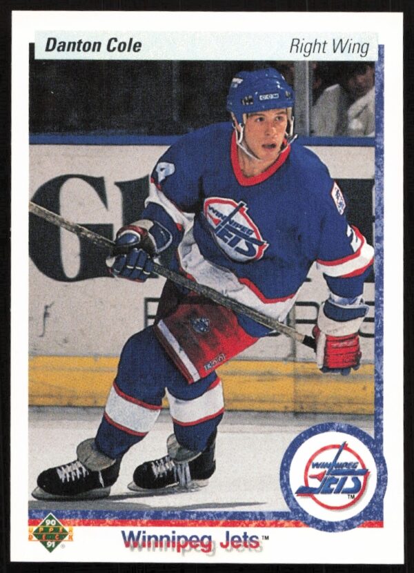 Danton Cole 1990-91 Upper Deck Hockey Card #517 Front View