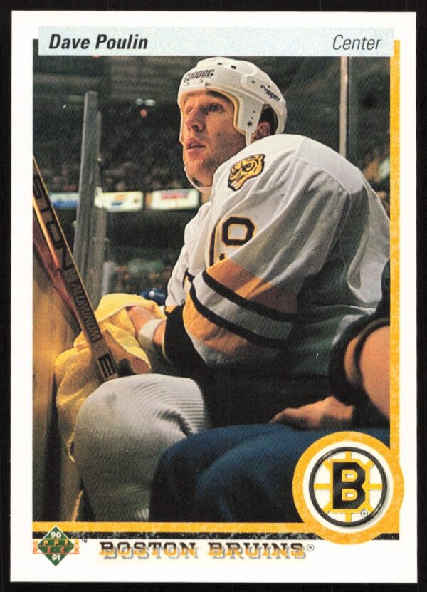 1990-91 Upper Deck Hockey Card #177 featuring Dave Poulin in action.