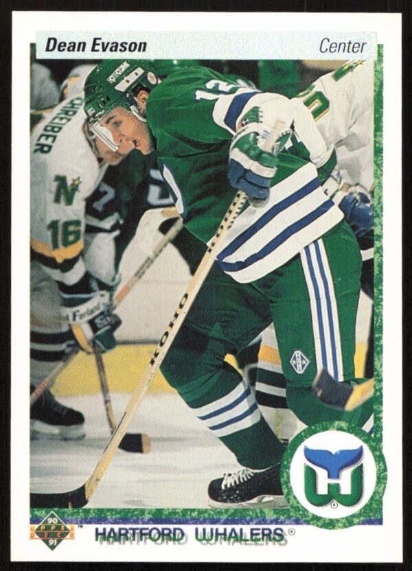 Dean Evason 1990-91 Upper Deck Hockey Card, No. 192, Front Side.