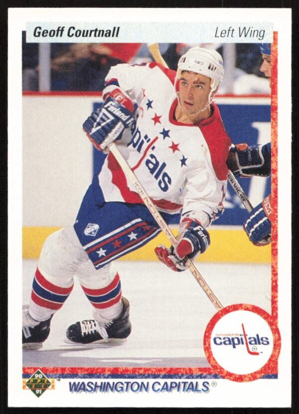 Geoff Courtnall 1990-91 Upper Deck Hockey Card #238, showing him in action on the ice.