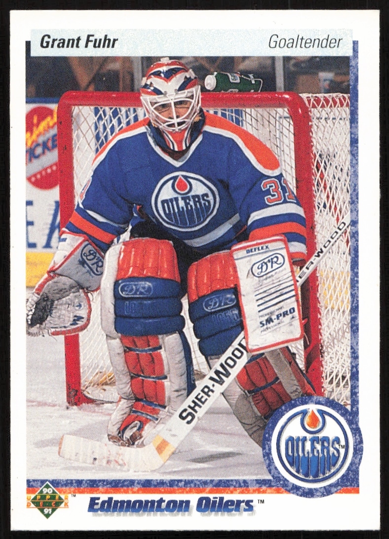 Grant Fuhr 1990-91 Upper Deck Hockey Card #264, Edmonton Oilers Goalie.