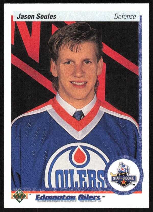 Vintage 1990-91 Upper Deck Jason Soules trading card #75 front view.