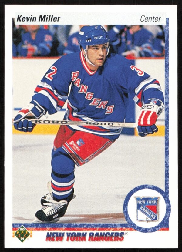 Kevin Miller 1990-91 Upper Deck Hockey Card #444, showcasing him in action on ice.