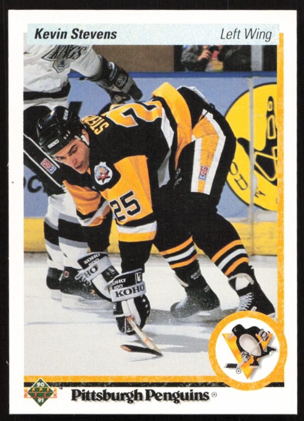 Kevin Stevens 1990-91 Upper Deck card, Pittsburgh Penguins, #14 (Front).