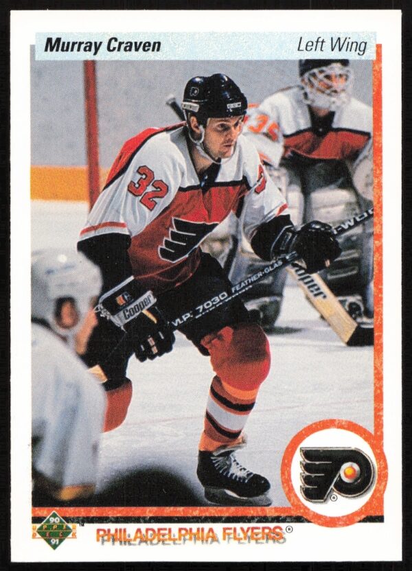 1990-91 Upper Deck hockey card featuring Murray Craven, collectible #6, in team uniform.