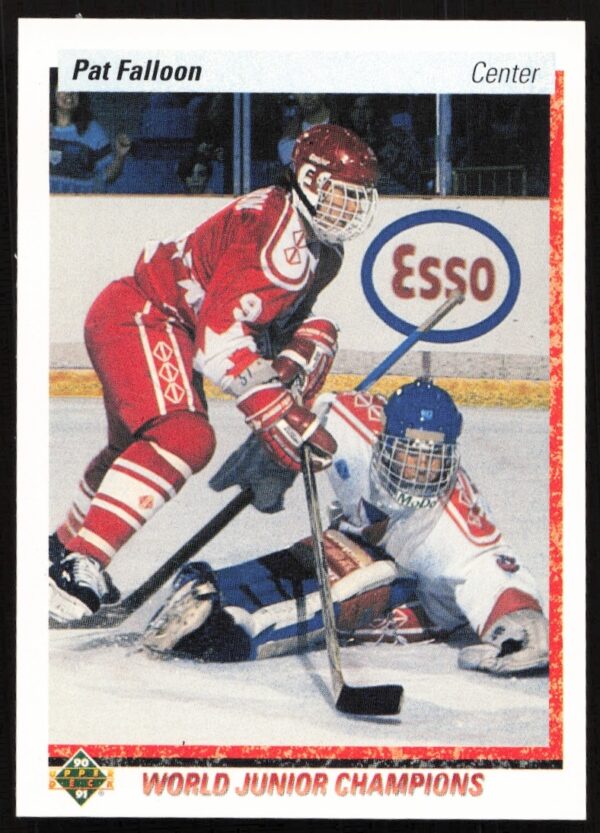 1990-91 Upper Deck Pat Falloon hockey card #469, San Jose Sharks.