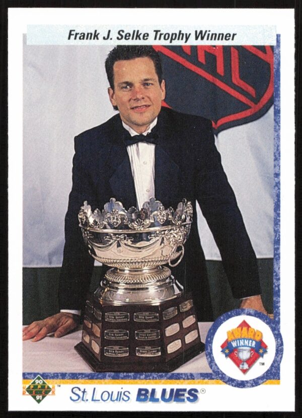 Rick Meagher 1990-91 Upper Deck Hockey Card #208, featuring him in game action.