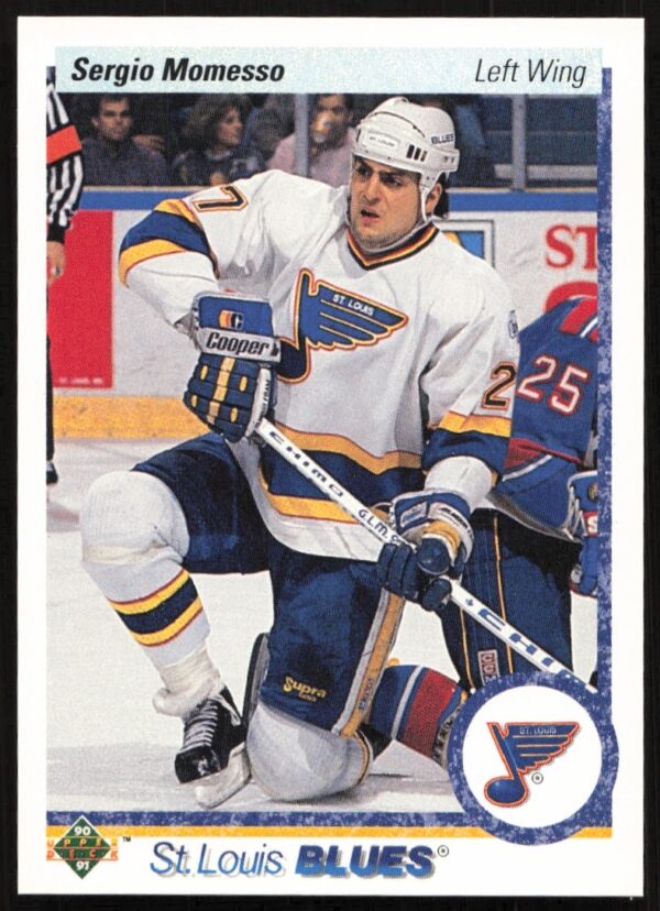 Sergio Momesso 1990-91 Upper Deck Hockey Card #19 - NHL Action Shot.