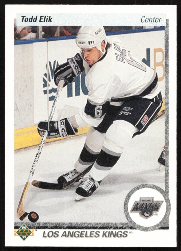 Todd Elik 1990-91 Upper Deck Hockey Card #233, Los Angeles Kings Forward.