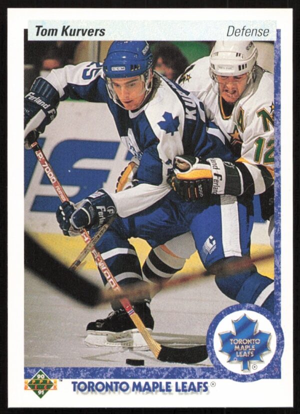 1990-91 Upper Deck Hockey Card of Tom Kurvers in action, #160.