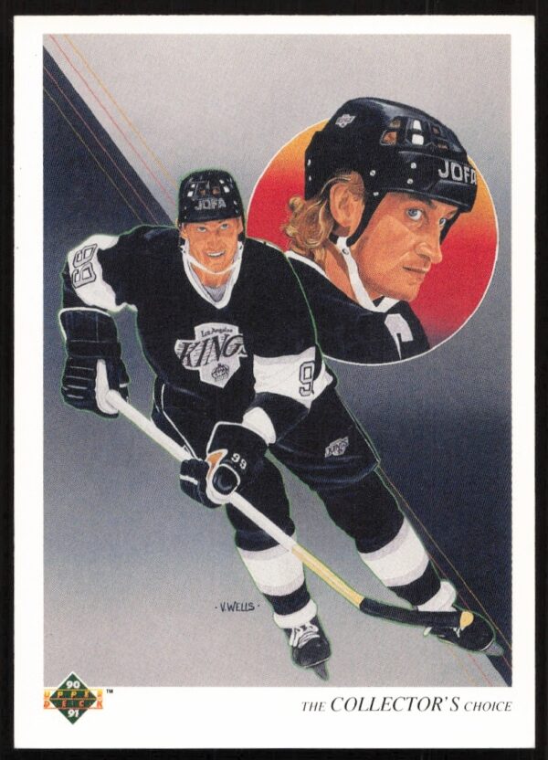 Wayne Gretzky 1990 Upper Deck hockey card #307 featuring him in a Los Angeles Kings uniform.