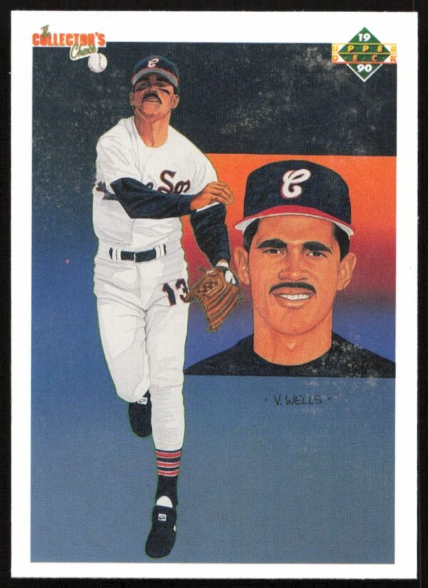 1990 Upper Deck Ozzie Guillen Baseball Card #79 Front, Chicago White Sox Uniform.