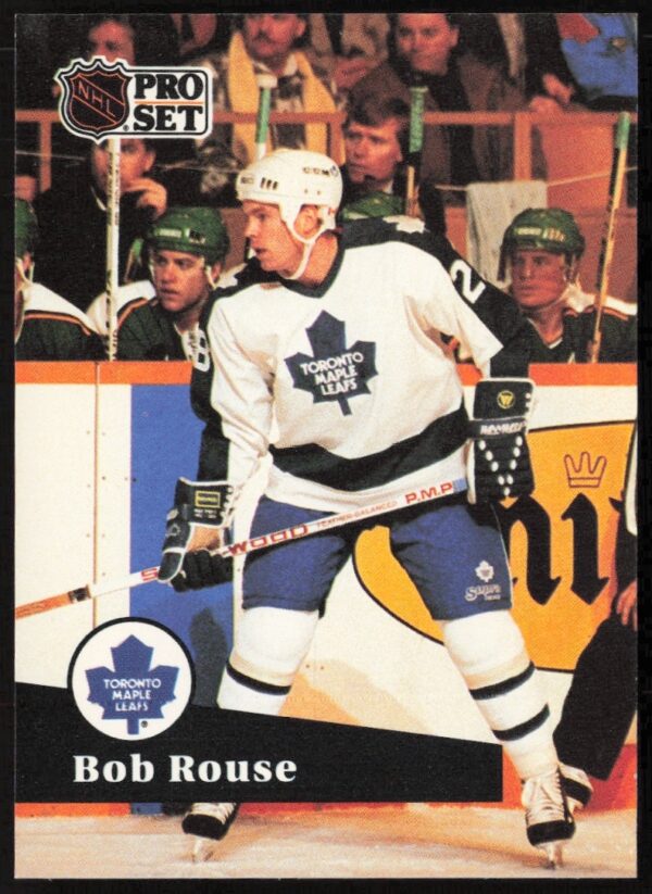 Bob Rouse 1991-92 NHL Pro Set Trading Card #228, Toronto Maple Leafs.