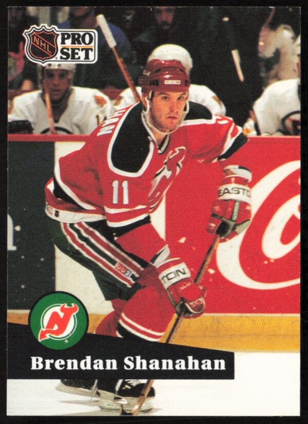 Brendan Shanahan 1991-92 Pro Set NHL Card #131 Frontal Action Shot