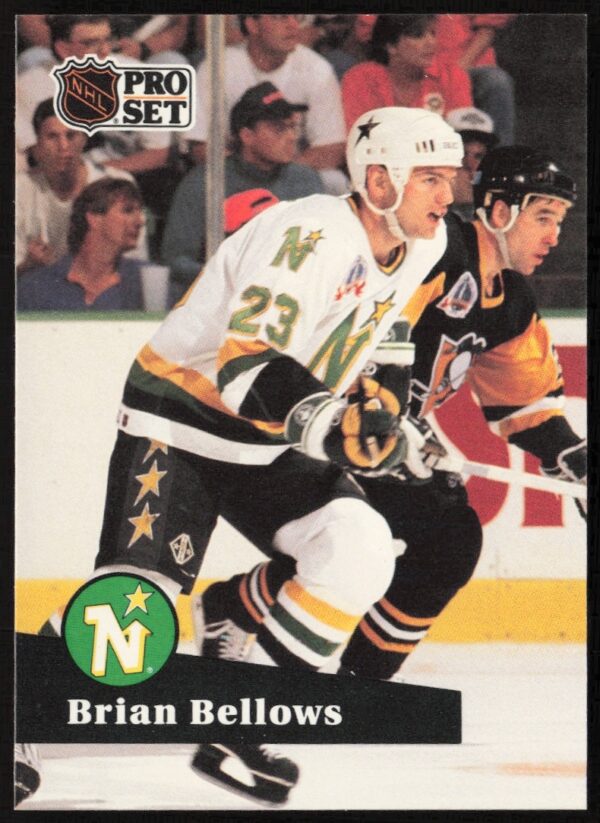 1991-92 NHL Pro Set Brian Bellows card, team uniform, card number #109.