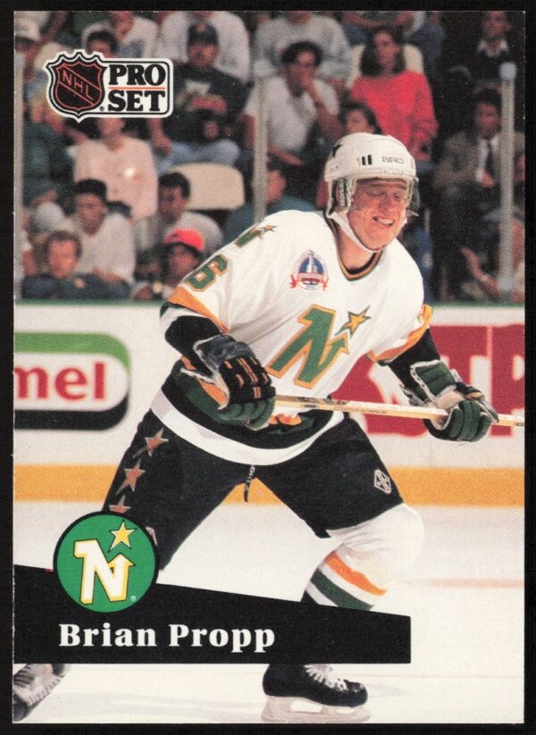 1991-92 Pro Set NHL card featuring Brian Propp in action, collectible #113.