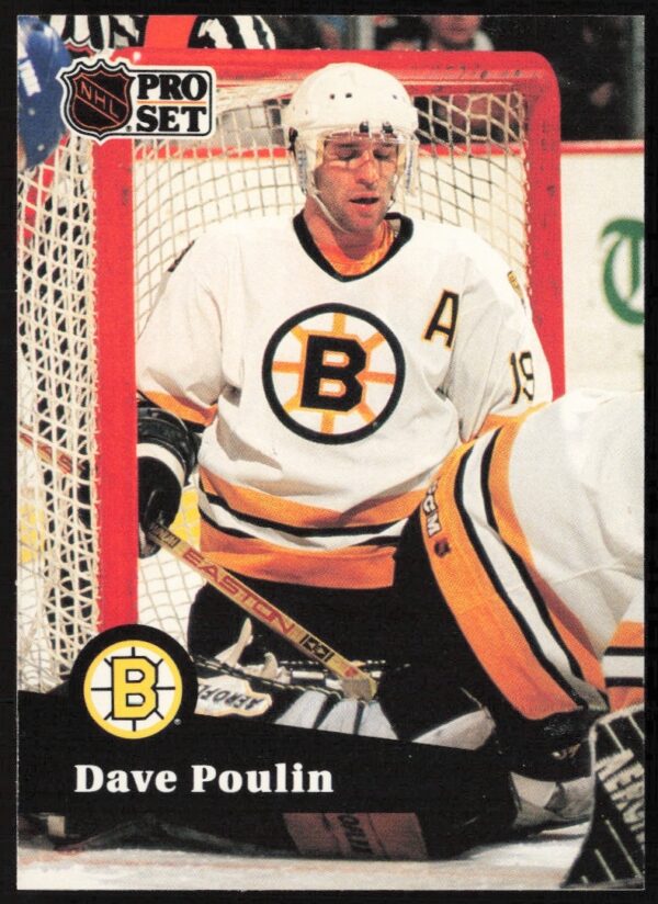 Dave Poulin 1991-92 NHL Pro Set Card #12, showcasing action on the ice.