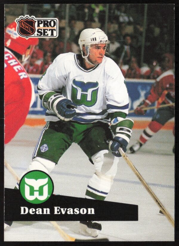 Dean Evason 1991-92 NHL Pro Set Card #84 Front - Collectible Hockey Memorabilia.