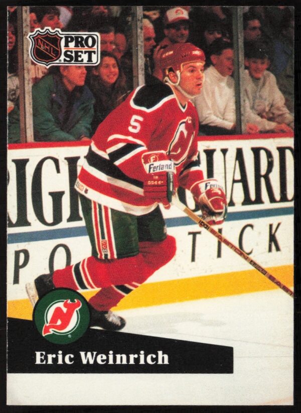 1991-92 Pro Set Eric Weinrich hockey card #133.