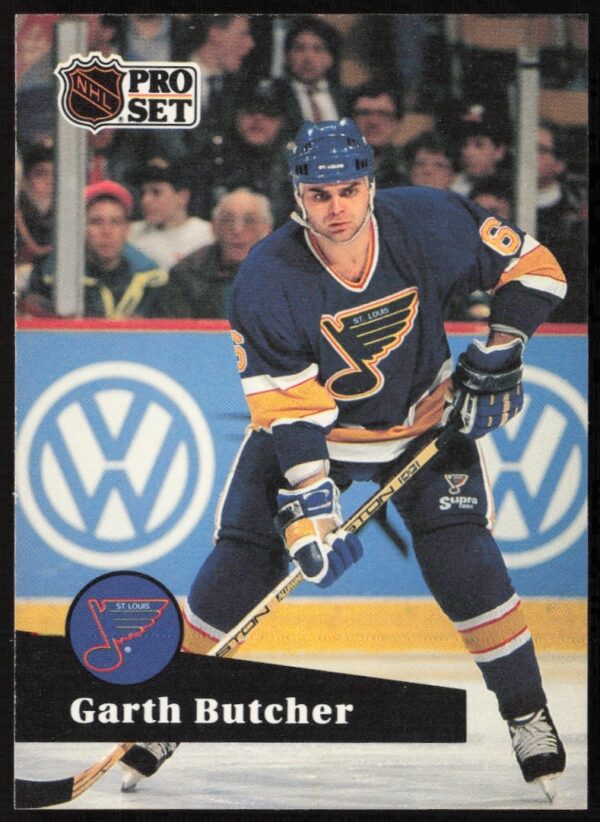 Garth Butcher 1991-92 Pro Set NHL Card #210 Front View