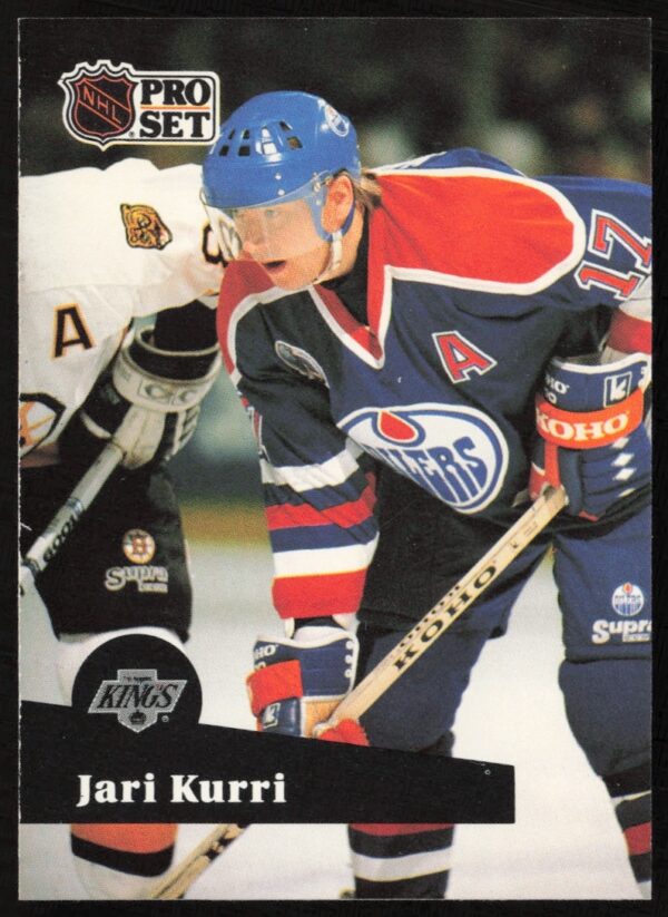 Jari Kurri 1991-92 Pro Set Hockey Card #93, Edmonton Oilers, NHL Legend.