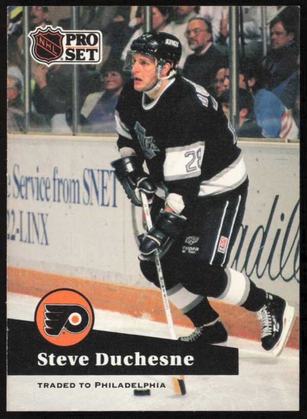 Steve Duchesne 1991-92 Pro Set NHL Card #96 Los Angeles Kings Action Shot