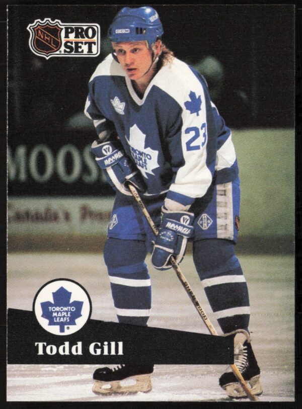Todd Gill Toronto Maple Leafs 1991-92 Pro Set NHL Card #226 Front View