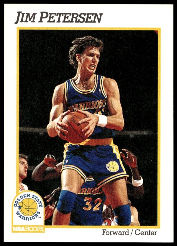 1991 Hoops Jim Petersen basketball card #367, front view in team uniform.