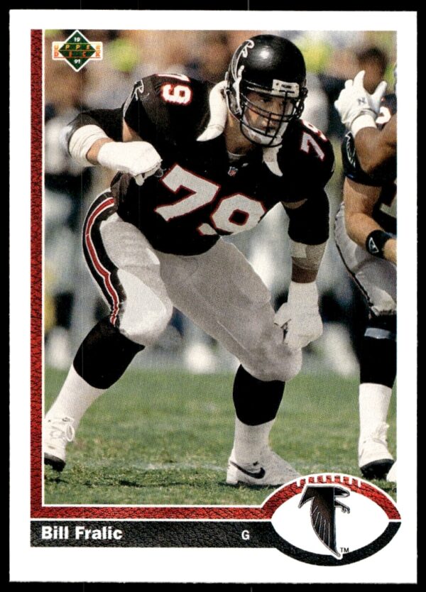 1991 Upper Deck Bill Fralic football card #535 showcasing front game action.
