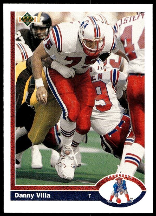 1991 Upper Deck Danny Villa football card #565 featuring player image and team jersey.