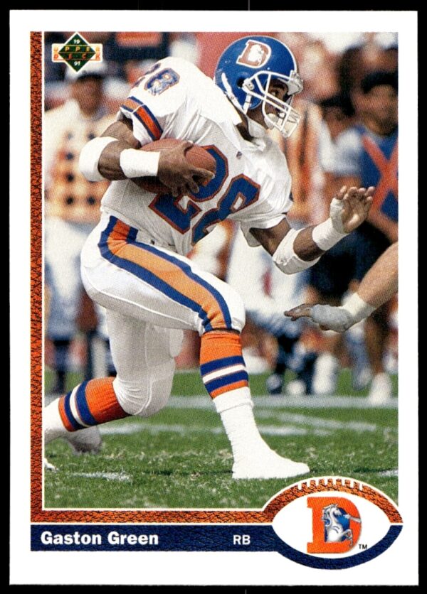 Gaston Green 1991 Upper Deck card #551 showcasing him in a Rams uniform.