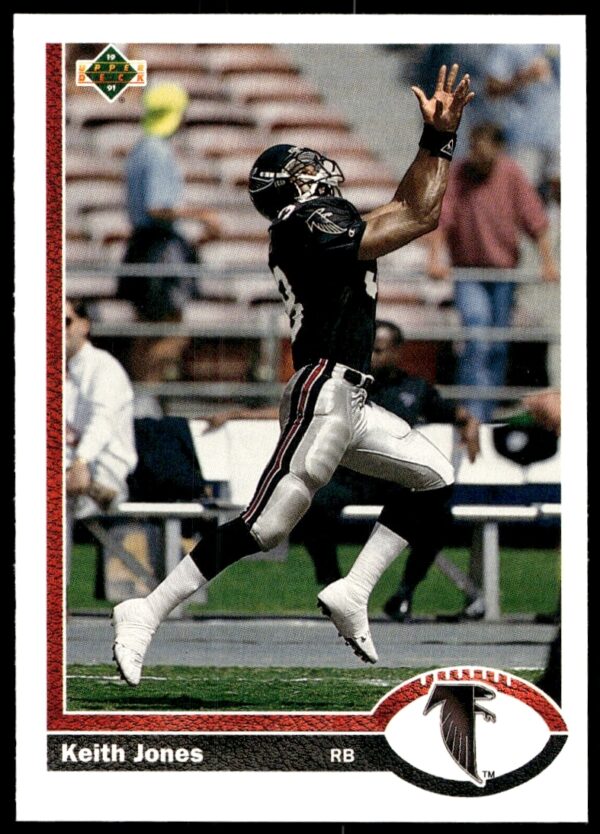 Keith Jones on ice, 1991 Upper Deck hockey card #594, front view.