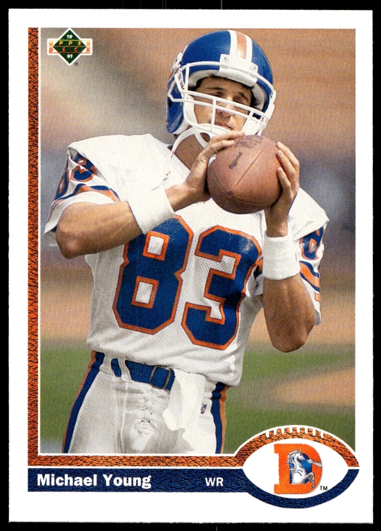 Michael Young 1991 Upper Deck baseball card #553 showcasing his sports attire and dynamic posture.