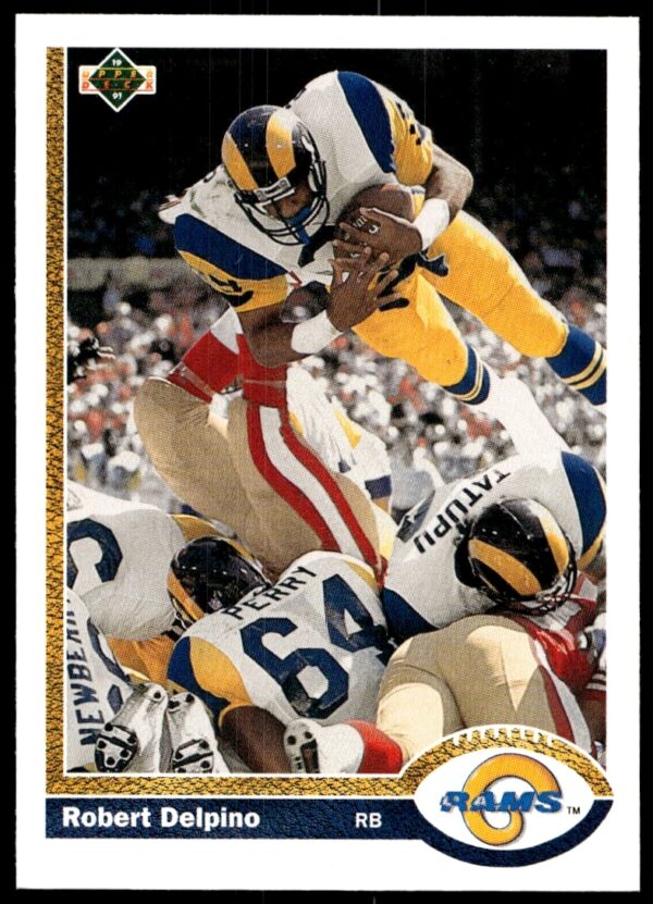 Robert Delpino 1991 Upper Deck Football Card #545, showcasing dynamic action.