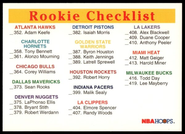 David Robinson 1992-93 NBA Hoops Card #299 Front - Spurs Center in Action.