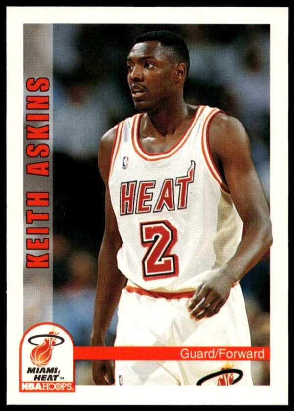 Keith Askins 1992-93 NBA Hoops Card #411 Miami Heat Action Shot