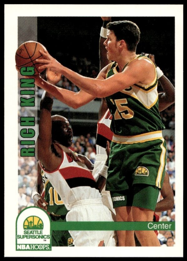 Rich King Seattle SuperSonics NBA Hoops 1992-93 Card #470 Front