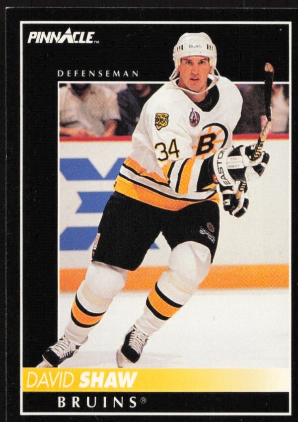David Shaw in action, 1992-93 Pinnacle Hockey Card #343.