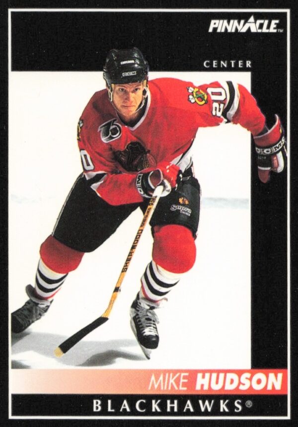Kris King Pinnacle hockey card 1992-93, #253, vibrant action shot.