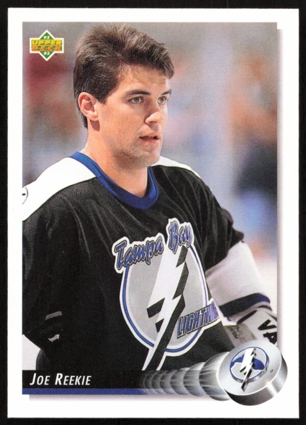Joe Reekie 1992-93 Upper Deck #106, Tampa Bay Lightning action shot.