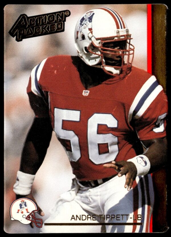 Andre Tippett 1992 NFL Card #165, Action Shot, New England Patriots Legend