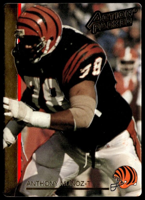 Anthony Munoz 1992 Action Packed #37 football card, Cincinnati Bengals, front view.